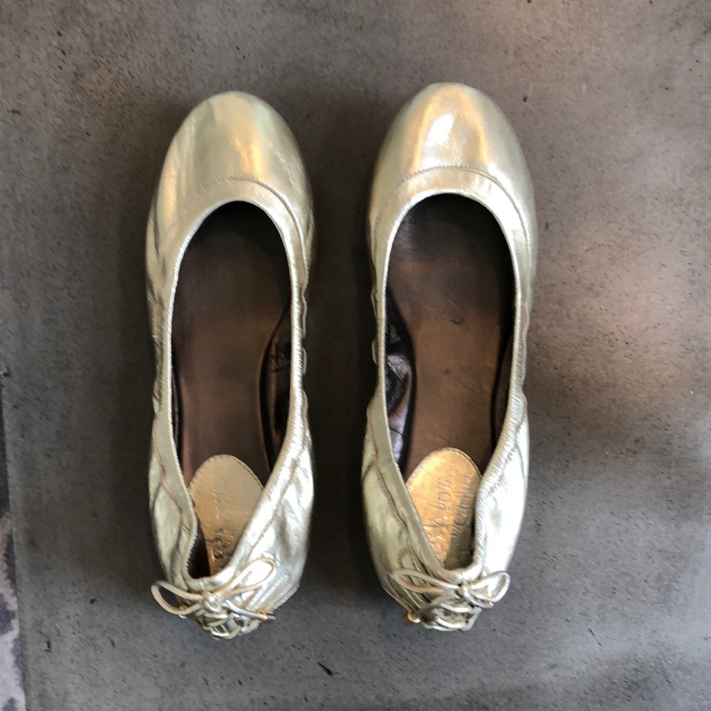 Brushed gold Cole Hann Nike air flats